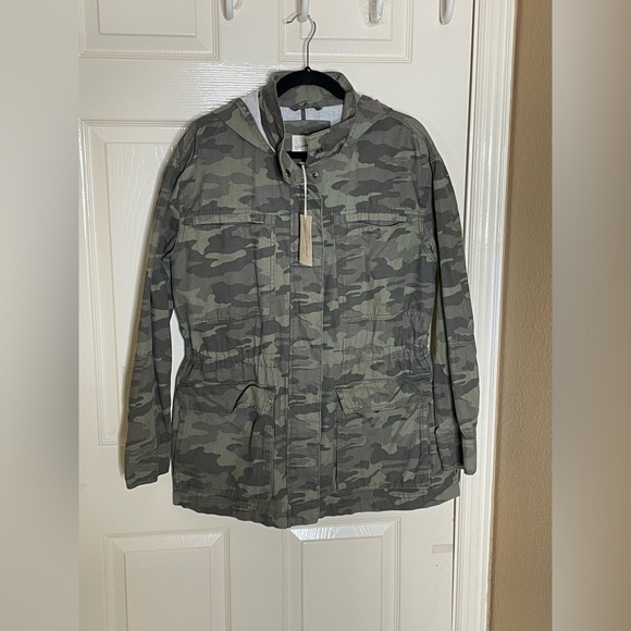 Universal Thread Womens XL Green Camo Camouflage Utility Field Jacket Coat‌‌‌‌‌ - Picture 8 of 13